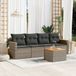Maison Exclusive - Ensemble de jardin pour extérieur, composé de 5 pièces avec coussins, gris, en polyrotin