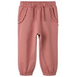 LIL' ATELIER MINI regular fit joggingbroek met ruches - roze