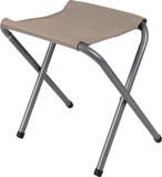 Sunnydays Camping/outdoor krukje - Inklapbaar - beige - 33 x 27 x 35 cm - metaal/polyester