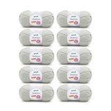 Gründl Shetland Wol (modieus en zacht breigaren van 80% polyacryl en 20% wol, 100 g/170 m, naalddikte: 7-8, 10 x 100 g), mos-melange