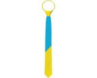Folat Stropdas Colorblock Blauw/Geel