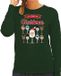 Bellatio Decorations foute kersttrui/sweater dames - Kerst Wijn - groen - All I Want For Christmas L