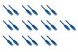 LINK LK6AU005B10 - netwerkkabel categorie 6a onafgeschermd utp awg24 kleur blauw halogeenvrij m 0,5 m verpakking van 10 stuks