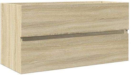 vidaXL Wastafelkast 90x38,5x45 cm spaanplaat sonoma eikenkleurig