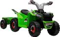 Homcom Voiture électrique pour enfants Plastique, métal 106L x 41,5l x 48,5H cm Vert+Gris+Noir