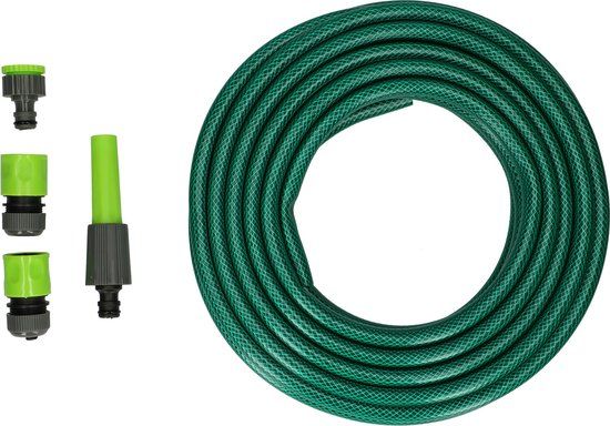 Kinzo Garden Tuinslang Set - 15 M - ⌀ 1,4 CM - incl. Sproeistuk en 3 Koppelstukken