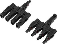 TRU COMPONENTS TC-13805800 4-voudige PV-aftakverbinderset Zwart Inhoud: 2 stuk(s)