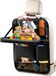 Organisateur de siège auto avec table pliable, organisateur de siège auto, protection de dossier étanche avec compartiment pour tablette, support de téléphone portable avec plusieurs poches, organisateur de siège auto adapté aux enfants pour la route