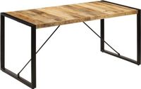 vidaXL Eettafel 160x80x75 cm massief mangohout