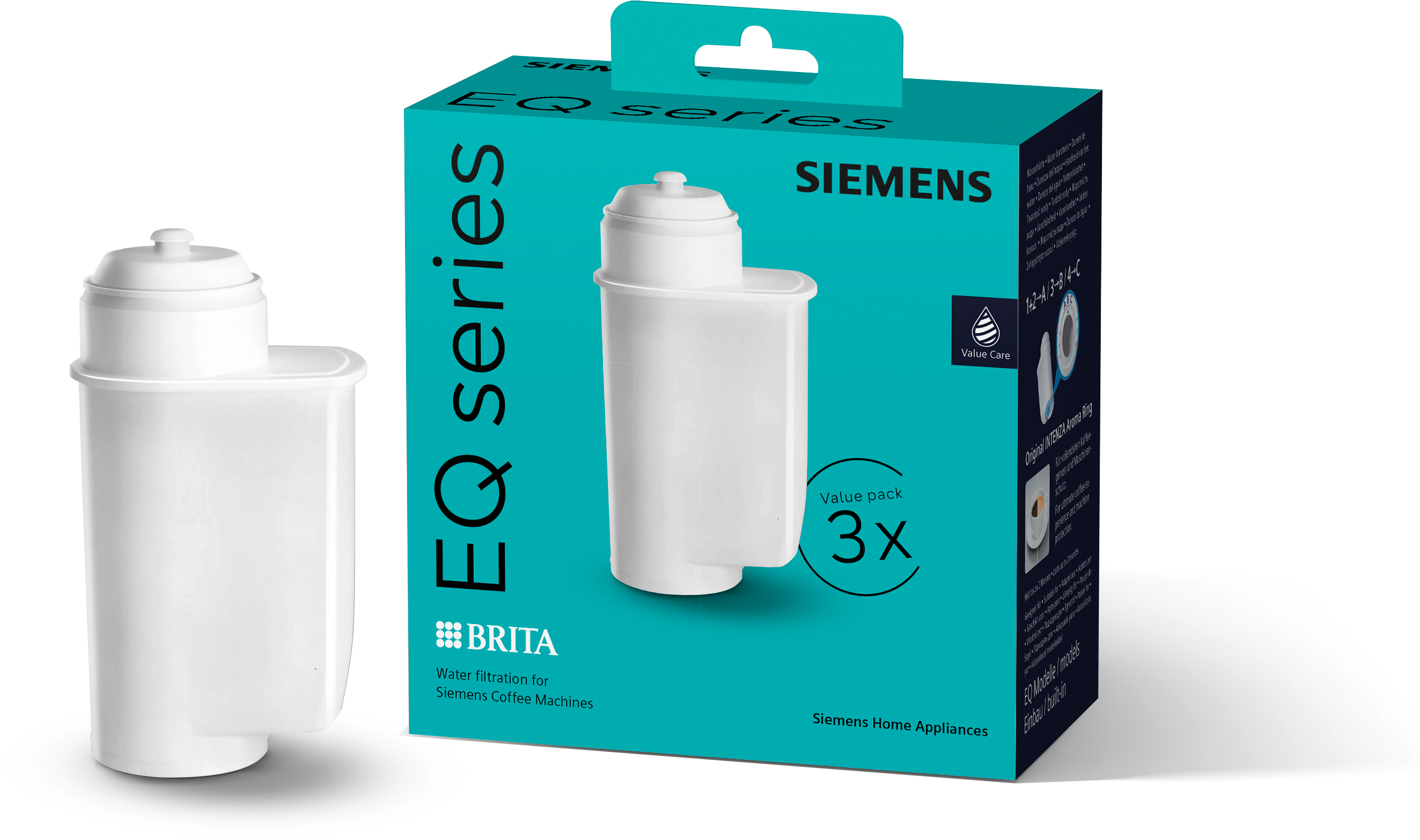 Siemens TZ70033A Waterfilter - 3 stuks - Wit - EQ Compatibel