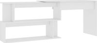 Bureau d'angle 200x50x76 cm bois traité blanc