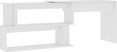 Bureau d'angle 200x50x76 cm bois traité blanc