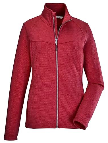killtec Dames Stretchjack met opstaande kraag/fleecejack KOS 102 WMN FLX JCKT, red, 34