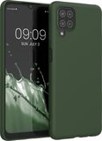 kwmobile telefoonhoesje geschikt voor Samsung Galaxy A12 - Hoesje voor smartphone - Back cover in donkergroen mat