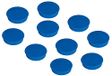 FRANKEN Magneten rond, 10 stuks, hoogwaardige zelfklevende magneten voor kantoor, huishouden, werkplaats, ideaal voor whiteboards, koelkast, planborden of showkasten, 38 mm, blauw, HM38 03