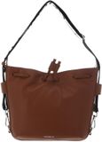 COCCINELLE Gretel Ribbon Crossbody Bag Cognac