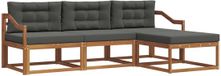 vidaXL - Acacia Hout Loungeset Bank 4-Persoons Naturel et Anthracite