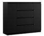 3E 3xE living.com 3xE living Commode, matzwart, 140 x 39 x 101 cm, 2 deuren, 4 lades