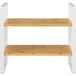 LIVARNO® Étagère de bureau, 40 x 36 x 20 cm, blanc/bambou