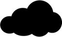 Securit Silhouette Cloud Shape Board met krijtstift, 0,3 x 48 x 29 cm, meerkleurig
