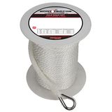 Extreme Max BoatTector 3006.3462 MFP gevlochten ankerlijn met kabelschoen, 1,27 cm x 45,1 m, wit