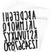 Shenzhen Haorui Industrial Technology Co., Ltd. 8 vellen 5 cm cijferstickers alfabetstickers cijfers van vinyl voor thuis kantoor school brievenbus adres deur - noir style mince