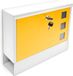 Merkloos Relaxdays brievenbus met krantenrol - metaal - met slot - 30 x 36 x 10 cm - muur - wit-geel