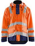 Blaklader 4307 - Gevoerde regenjas - High Vis Oranje/Marineblauw - Maat XXXL