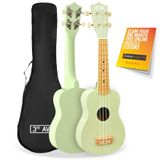 3rd Avenue Sopraanukelele Beginners 21 Inch 4 Nylon Snaren Met Gratis Uke-Tas - Pastelgroen - Gratis 1 Maand Online Lessen
