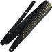 Richter Springbreak I Vegan Lederen Gitaarband Bling Bling Black / Gold Pan Head Studs 1954