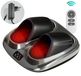Appareil de massage électrique - appareil de massage des pieds et des mollets - pétrissage et massage par roulement Shiatsu - fonction de chauffage - compression d'air et massage des jambes - vibration - télécommande, prise UE, 100–240 V - gris