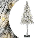 vidaXL Kerstboom met 150 LED-lampjes, wit, 120 cm, PE en Staal