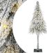 vidaXL Kerstboom met 150 LED-lampjes, wit, 120 cm, PE en Staal