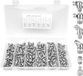 Shenzhen Haorui Industrial Technology Co., Ltd. 110 pièces de raccords de graissage - assortiment de raccords de graissage coniques - kit de raccords de graissage hydrauliques M6 M8 - droit et coudé 45° 90 degrés - pour pistolets graisseurs avec boîte de rangement