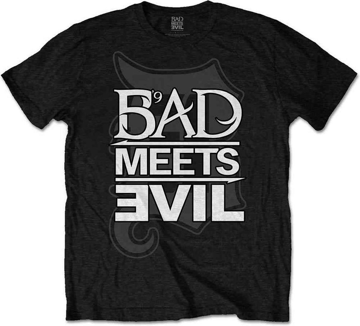 Rocks-Off Bad Meets Evil Heren Tshirt -M- Logo Zwart