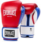 Everlast Powerlock OG advanced training (kick)bokshandschoenen velcro, rood/wit, 12-oz