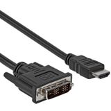 Allteq ALTQ-DVI-HDMI-B-3 video kabel adapter 3 m DVI-D HDMI Type A (Standaard) Zwart