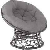 Tectake Papasan Stoel Grijs