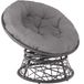 Tectake Papasan Stoel Grijs