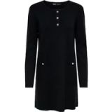 ONLY - ONLANIA LS O-NECK BUTTON DRESS EX KNT - Dames - Mini jurken