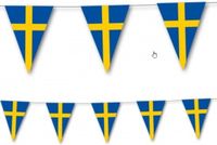 Merkloos / Sans marque Zweden Vlaggenlijn / Slingers 3,5 meter - 3x - Papier