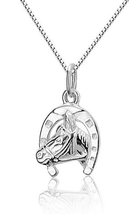 Montebello Ketting Hoefijzer - Dames - 925 Zilver - Paard - 45 cm