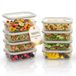 Safecourt Kitchen Safecourt vershoudbakjes - volledig van glas (100% micro-plastic vrij) - oven, vriezer, magnetron en vaatwasser - 8x 1040ml set