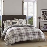 Eddie Bauer Elzen Plaid Dekbedovertrek Set, Houtskool, Twin