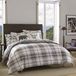Eddie Bauer Elzen Plaid Dekbedovertrek Set, Houtskool, Twin