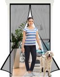 Unyqoos Moustiquaire magnétique pour porte, protection contre les insectes, 85 x 210 cm, noir