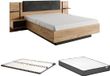 Vente-unique Bedframe stof antracietgrijs, natuurlijk licht 140 x 190 cm