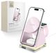 Tech-Protect Qi15W-A43 Chargeur sans fil magnétique Magsafe 3-en-1, rose bébé