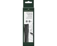 Faber-Castell Houtskool - tekenen met houtskool - Dia 3/6 mm - 20x sticks - zwart