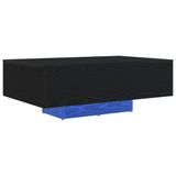 vidaXL Zwarte eiken salontafel 85 x 55 x 31 cm